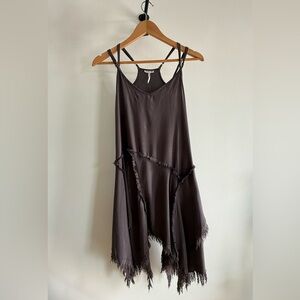 Dark Brown Asymmetrical Dress